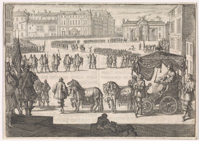 Krönung von Christina, Königin von Schweden in Stockholm, 1650 von Caspar Luyken (attributed to)