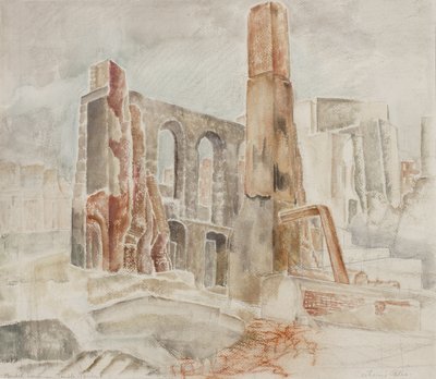 Bombardiertes Haus in Temple Gardens, ca. 1944 von Catherina or Catherine Giles