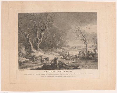 Winterlandschaft mit angegriffenen Figuren von Cathérine Elise Cousinet