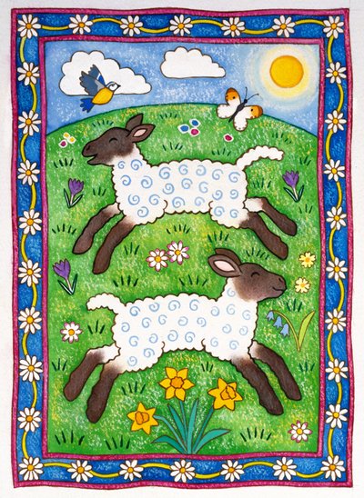 Springende Lämmer, 1997 von Cathy Baxter
