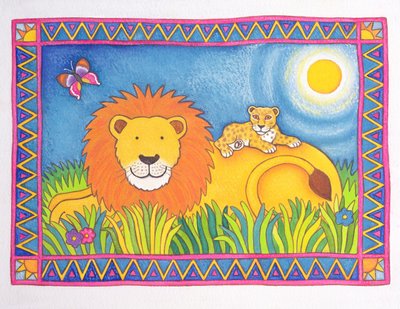 Löwe in der Sonne, 1997 von Cathy Baxter