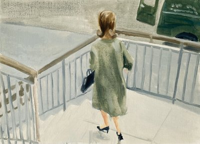 4.06.20 Sie trafen sich, um zum Hotel zu gehen, 2020 von Cathy Lomax