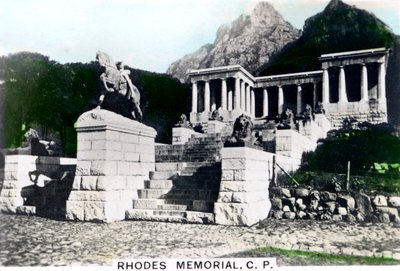 Rhodes-Denkmal, Devils Peak, Kapstadt, um 1920er von Cavenders Ltd