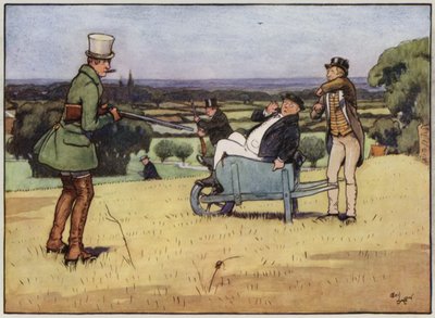 Illustration für „The Pickwick Papers“ von Cecil Aldin (Farblithografie) von Cecil Charles Windsor Aldin