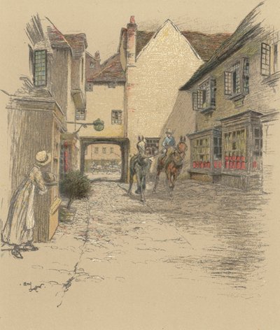 The Golden Cross, Oxford von Cecil Charles Windsor Aldin