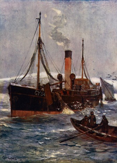 Ein isländischer Dampfschlepper, ca. 1910 von Cecil King