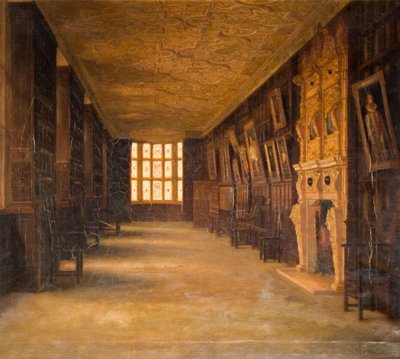Ansicht der langen Galerie in Aston Hall, 1870-1880 von Cecilia C Foster