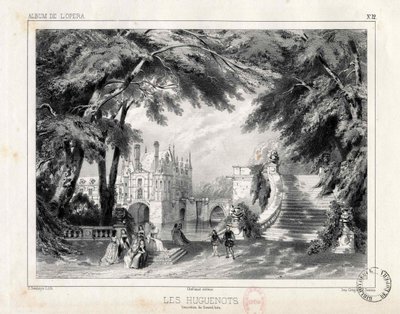 Das Schloss und die Gärten des Château de Chenonceaux von Celestin Deshayes