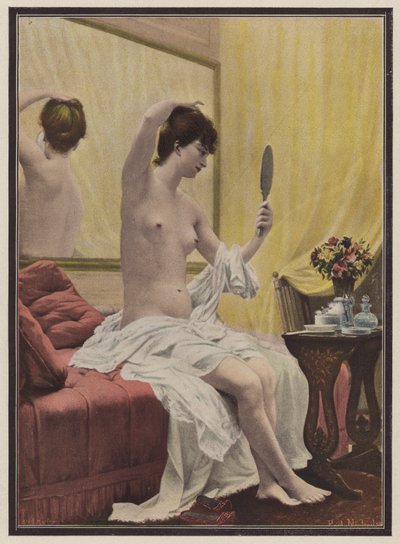 Frau bei ihrer Morgentoilette von Celestin Francois (after) Nanteuil
