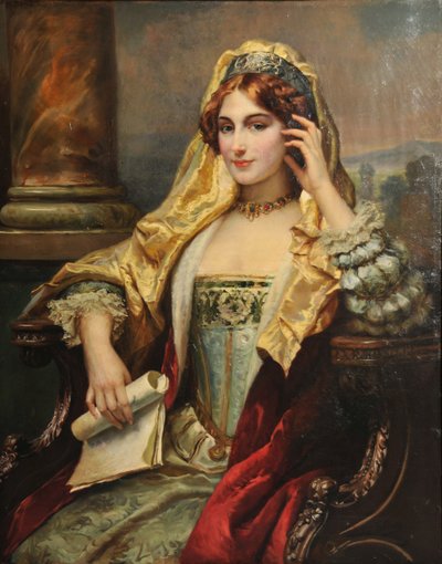 Meditation, 1880 von Cesare Agostino Detti