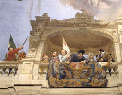 Ettore, Andrea Doria, F. Ferrucci, M. Colonna und Doge Morosini (Detail) von Cesare Mariani
