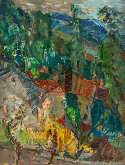 Stadtansicht mit Zypressen, Südfrankreich von Chaim Soutine
