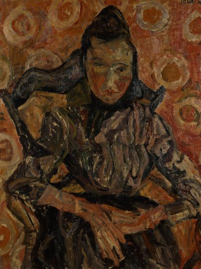 Frau auf einem Stuhl sitzend, ca. 1917-18 von Chaim Soutine