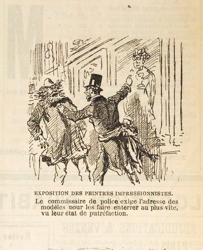 Der Polizeikommissar verlangt die Adresse der Modelle, um sie zu beerdigen..., 1877 von Cham