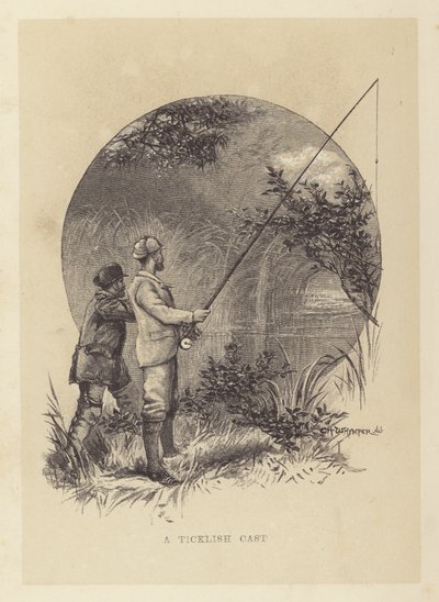 Angeln: Ein heikler Wurf von Charles (after) Whymper