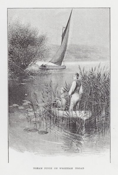 Angeln: Bream Pitch auf Wroxham Broad von Charles (after) Whymper