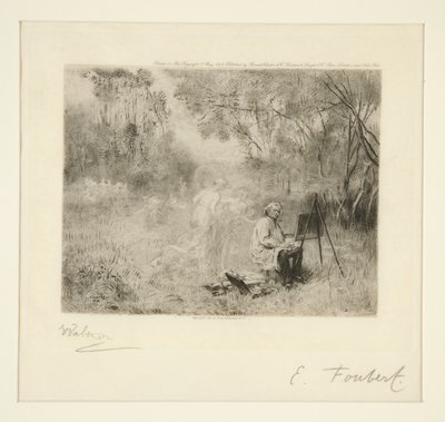 Corot-Malerei: Nach Foubert von Charles Albert Waltner
