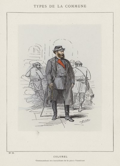 Oberst, Kommandant der Bataillone am Place Vendome von Charles Albert d Arnoux Bertall