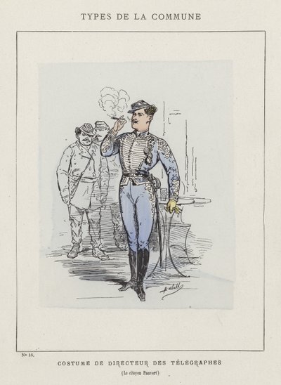 Kostüm des Direktors der Telegrafen, Le citoyen Pauvert von Charles Albert d Arnoux Bertall
