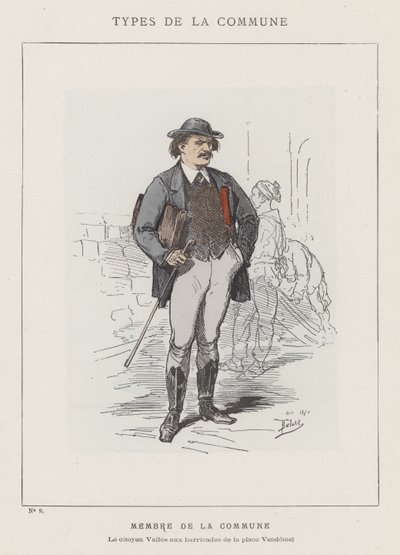 Mitglied der Kommune, Der Bürger Valles an den Barrikaden des Place Vendôme von Charles Albert d Arnoux Bertall