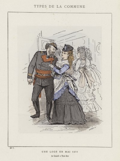 Eine Loge im Mai 1871, Au Canard a Trois Becs von Charles Albert d Arnoux Bertall