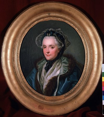 Porträt von Marie-Louise-Nicole (Marie Louise Nicole), Herzogin von Enville (Anville) (1716-1797). Gemälde von Charles Amedee Philippe van Loo (1719-1795) von Charles Amedee Philippe van Loo