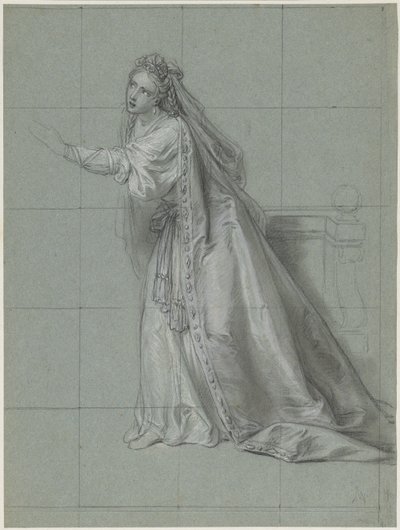 Studie einer Frau (Rodugune), nach links gewandt von Charles Antoine Coypel