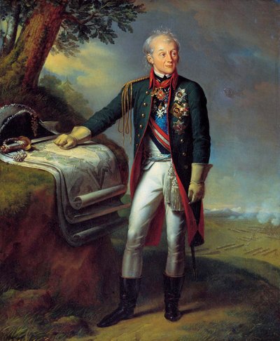 Feldmarschall Generalissimus Prinz Alexander Suworow, russischer Soldat, 1815 von Charles Auguste Guillaume Steuben