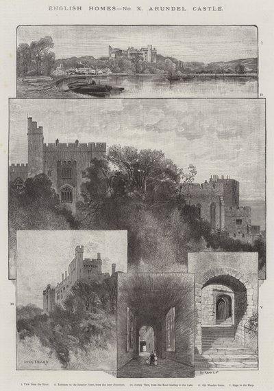 Arundel Castle von Charles Auguste Loye