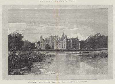 Burghley House, der Sitz des Marquis von Exeter von Charles Auguste Loye