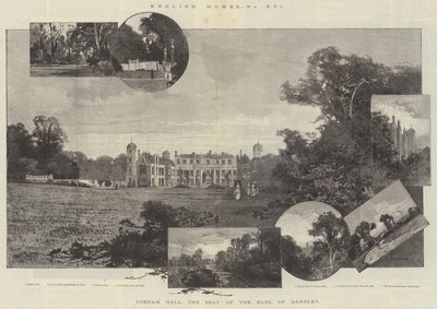 Cobham Hall, der Sitz des Earl of Darnley von Charles Auguste Loye
