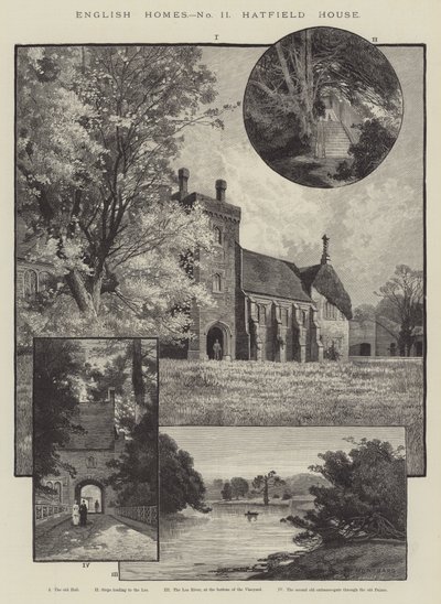 Englische Häuser, Hatfield House von Charles Auguste Loye