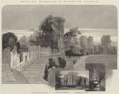 Englische Häuser, Warwick Castle von Charles Auguste Loye