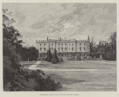 Hughenden Manor, Rückansicht und private Gärten von Charles Auguste Loye