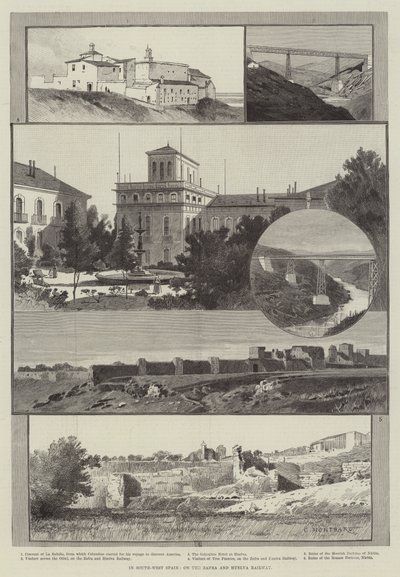 Im Südwesten Spaniens, auf der Zafra und Huelva Eisenbahn von Charles Auguste Loye
