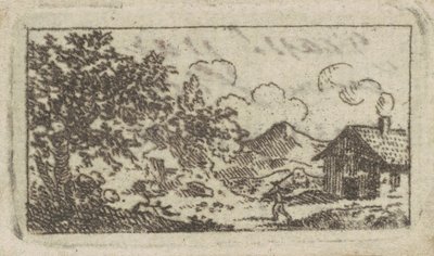 Landschaft mit Haus von Charles B. J. Févret de Saint Mémin