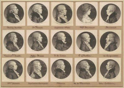 Saint-Mémin Sammlung von Porträts, Gruppe 16 von Charles B. J. Févret de Saint Mémin