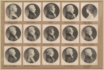 Saint-Mémin Sammlung von Porträts, Gruppe 23 von Charles B. J. Févret de Saint Mémin