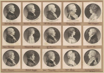 Saint-Mémin Sammlung von Porträts, Gruppe 24 von Charles B. J. Févret de Saint Mémin