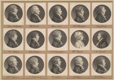 Saint-Mémin Sammlung von Porträts, Gruppe 35 von Charles B. J. Févret de Saint Mémin