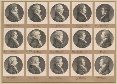 Saint-Mémin Sammlung von Porträts, Gruppe 40 von Charles B. J. Févret de Saint Mémin
