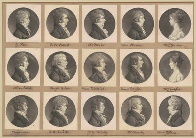 Saint-Mémin Sammlung von Porträts, Gruppe 42 von Charles B. J. Févret de Saint Mémin