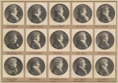 Saint-Mémin Sammlung von Porträts, Gruppe 46 von Charles B. J. Févret de Saint Mémin