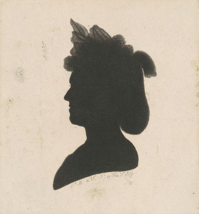 Unidentifizierte weibliche Silhouette von Charles B. J. Févret de Saint Mémin