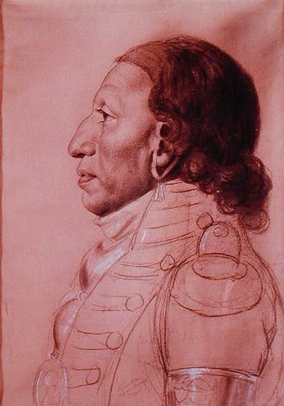 Payouska, Häuptling der Great Osages von Charles Balthazar Julien Févret de Saint Mémin