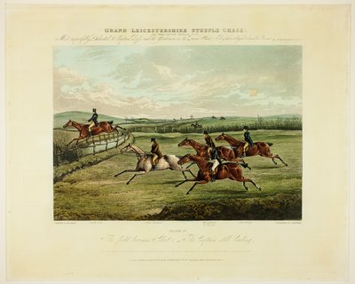 Das Feld wird ausgewählt, aus Das große Hindernisrennen über Leicestershire von Charles Bentley