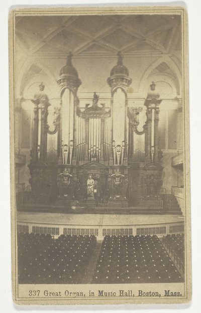 Große Orgel, in der Musikhalle, Boston, Mass von Charles Bierstadt
