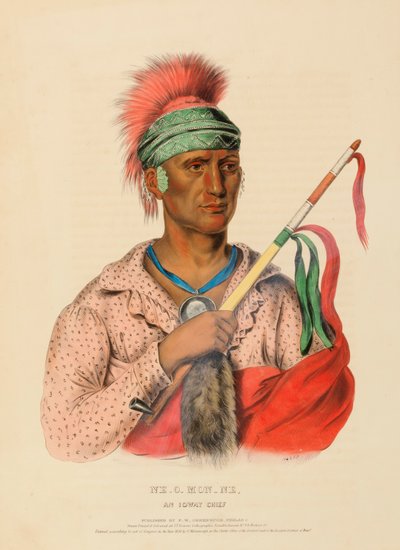 NE-O-MON-NE, ein Ioway-Häuptling, aus der Geschichte der Indianerstämme Nordamerikas von Charles Bird King