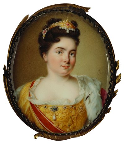 Porträt der Kaiserin Katharina I., 1684-1727, 1717 von Charles Boit