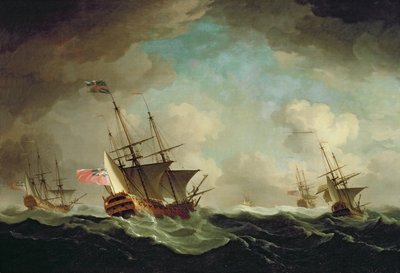 Eine Staffel auf dem Wind, ca. 1750 von Charles Brooking